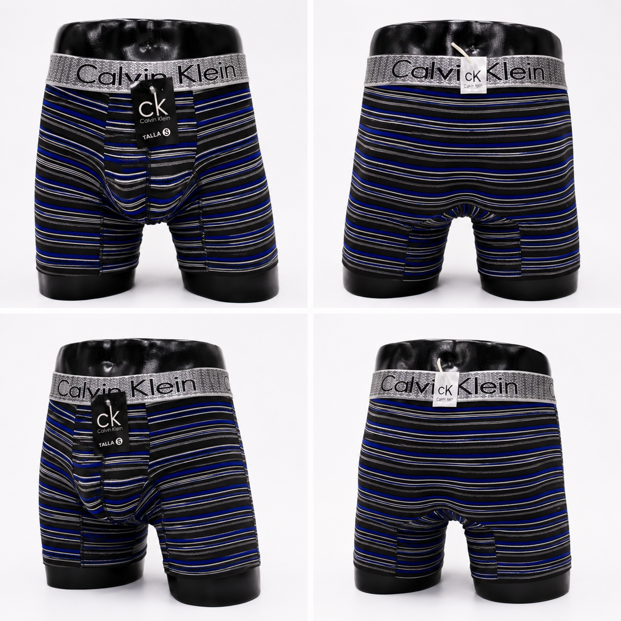 12 Boxers rayado surtido CK + 12 Pares de medias GRATIS