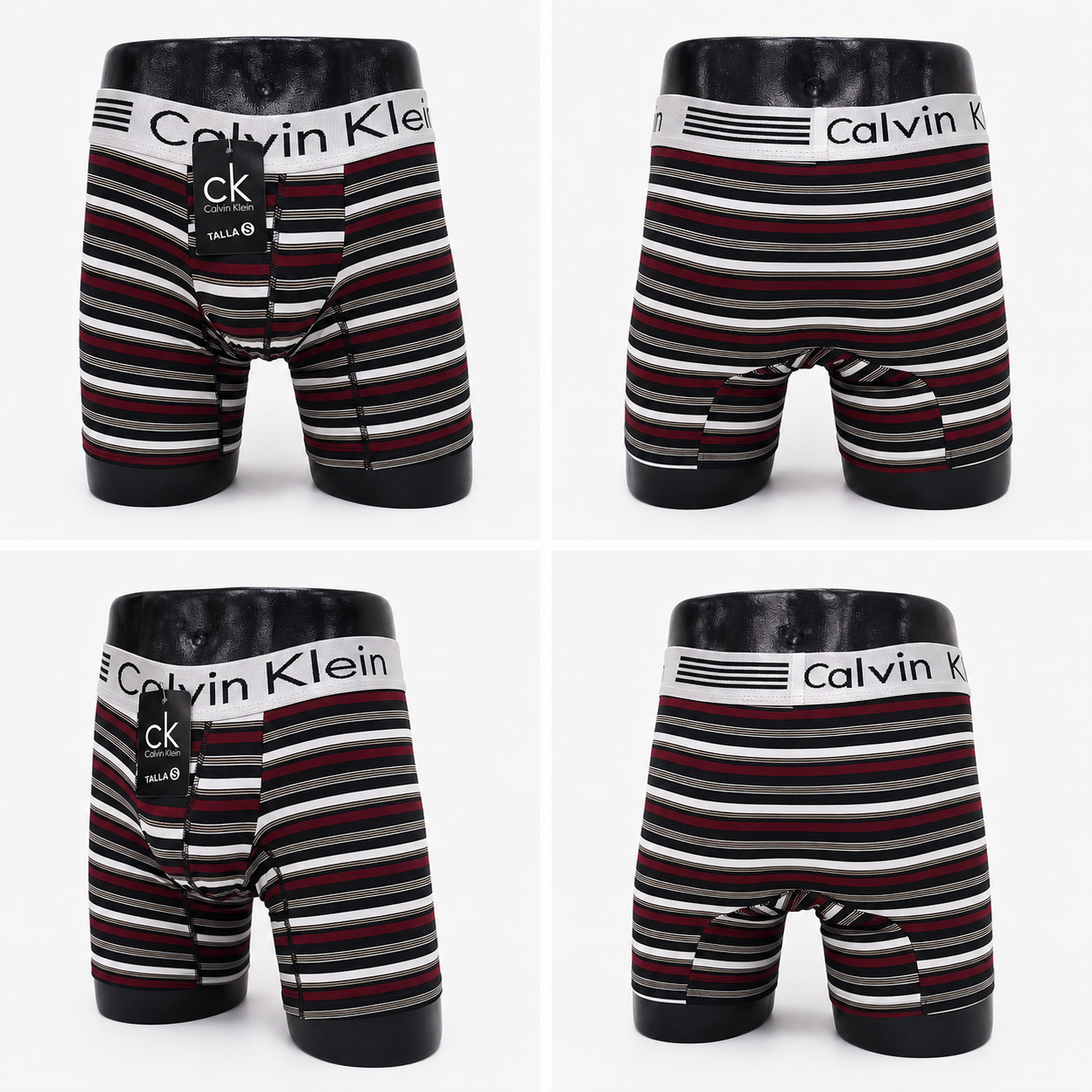 12 Boxers rayado surtido CK + 12 Pares de medias GRATIS