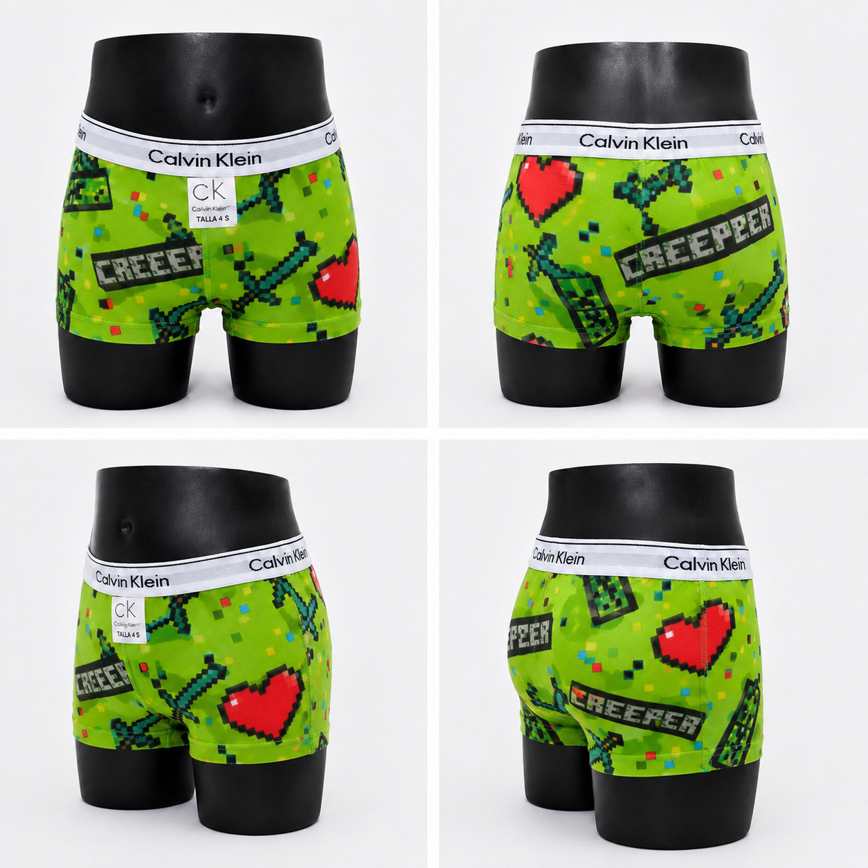 12 Boxer niño CK animado surtido + 12 Pares de medias GRATIS