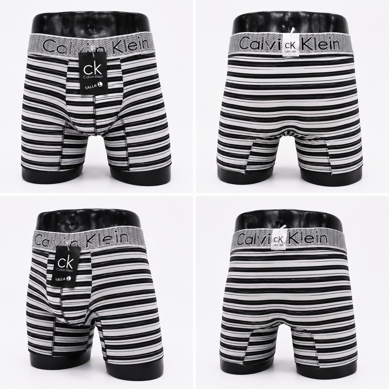 12 Boxers rayado surtido CK + 12 Pares de medias GRATIS