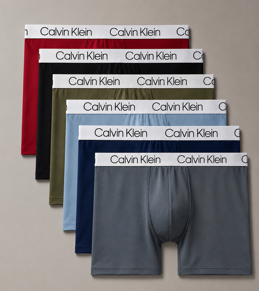 12 Boxers color surtido CK + 12 Pares de medias