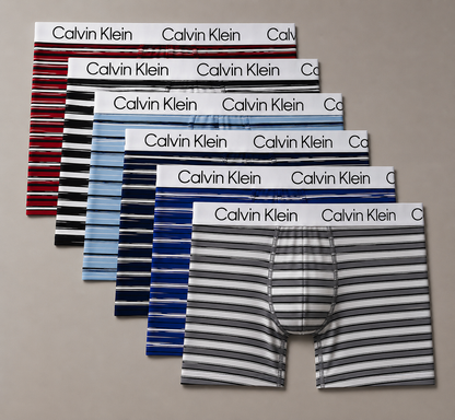 12 Boxers rayado surtido CK + 12 Pares de medias GRATIS