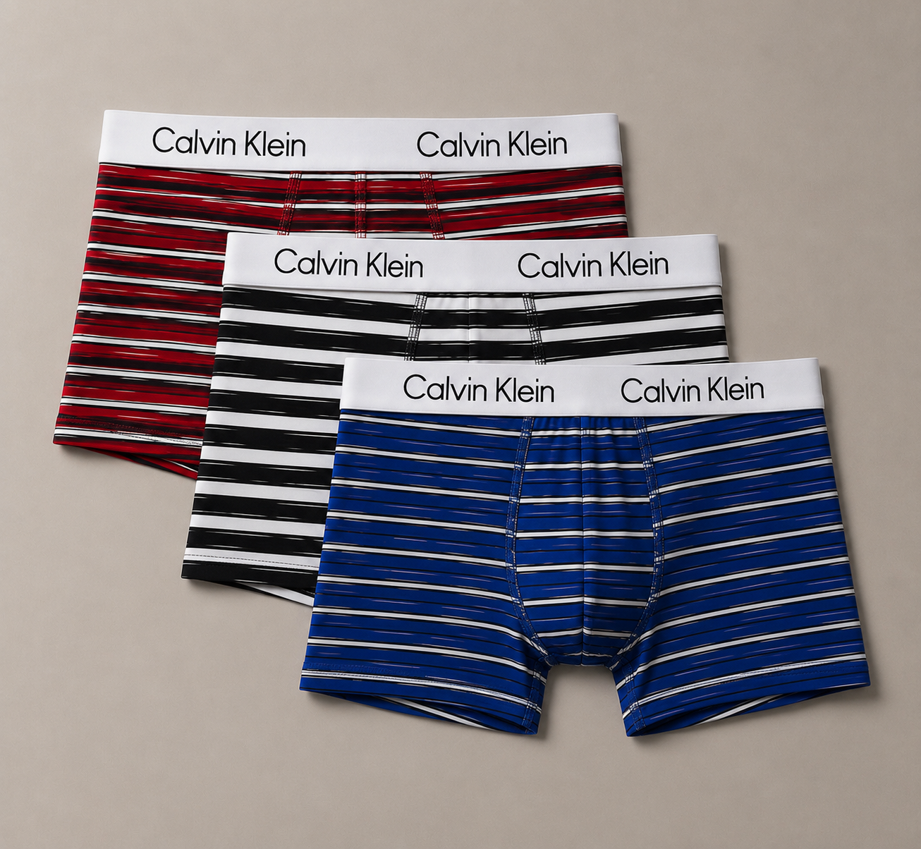3 Boxer niño CK rayado surtido + 3 Pares de medias