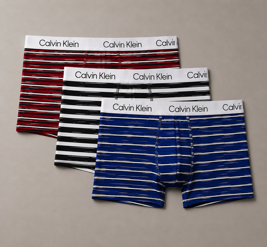 3 Boxers Rayado surtido CK + 3 Pares de medias