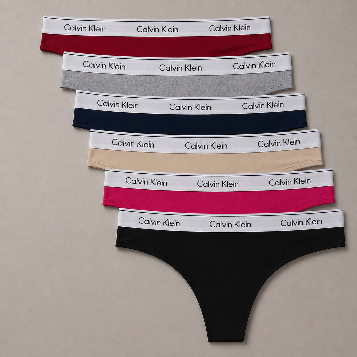 6 Pantys color surtido CK + 6 Pares de medias
