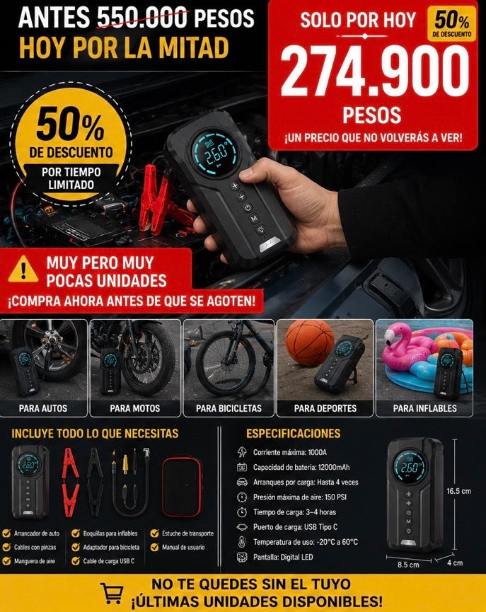 INICIADOR BATERIA + COMPRESOR