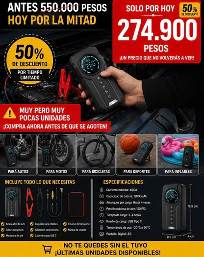 INICIADOR BATERIA + COMPRESOR
