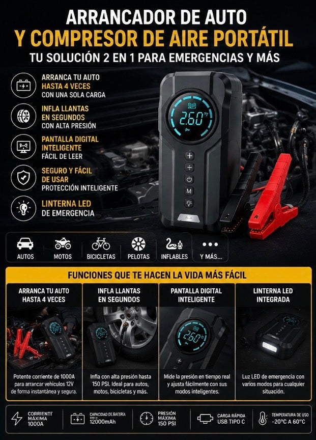 INICIADOR BATERIA + COMPRESOR